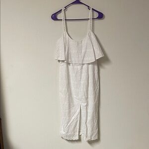 White Eyelet Midi Dress - size 4